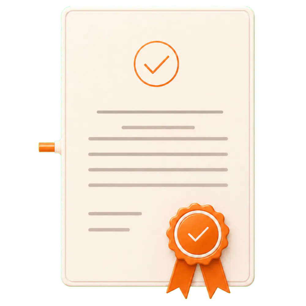 A certified, sealed deliverable